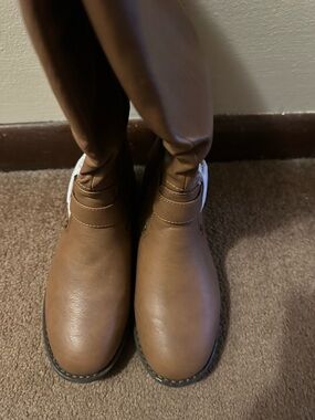 TopModa  Midi Tan Boots with original box